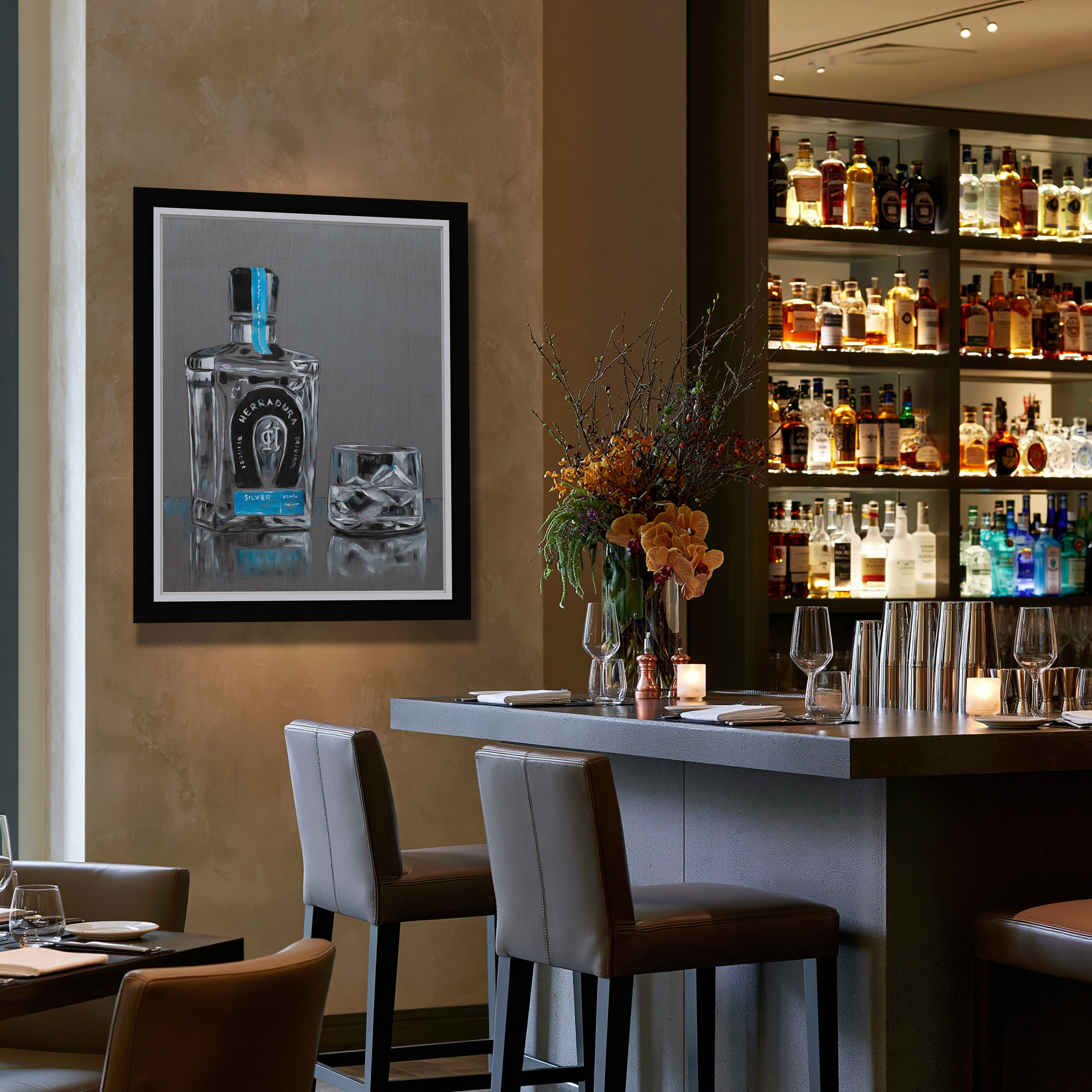 Tequila shown in place